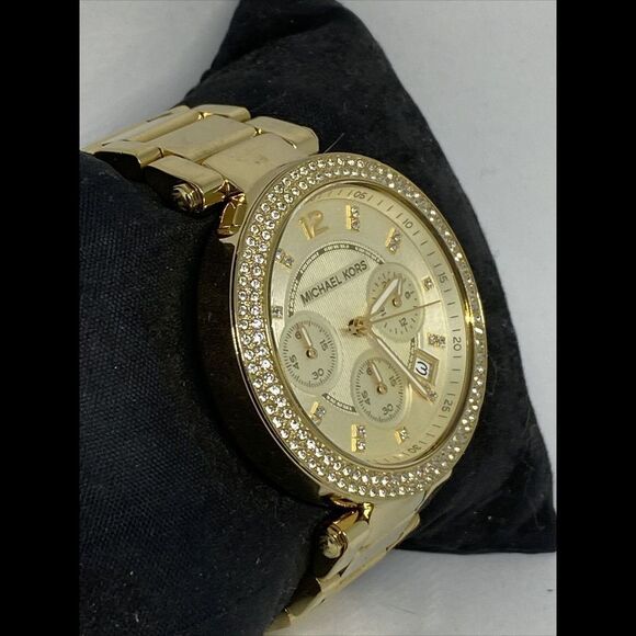 Michael Kors Parker MK5354 Women's Gold Stainless Steel Analog Dial Watch UC637 - Picture 5 of 12